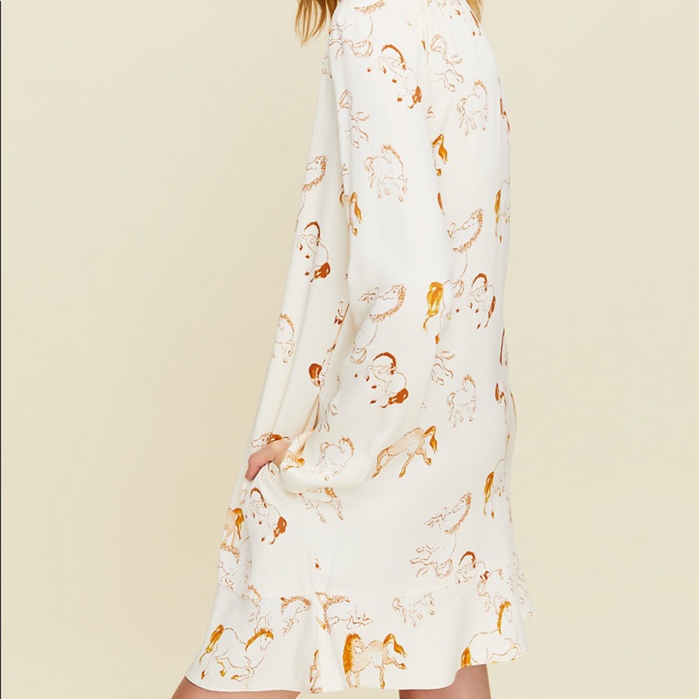 Aritzia Little Moon Horses Print Honeysuckle Dress - Picture 4 of 10